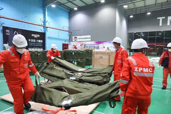 振华重工奋战60小时援建气膜方舱