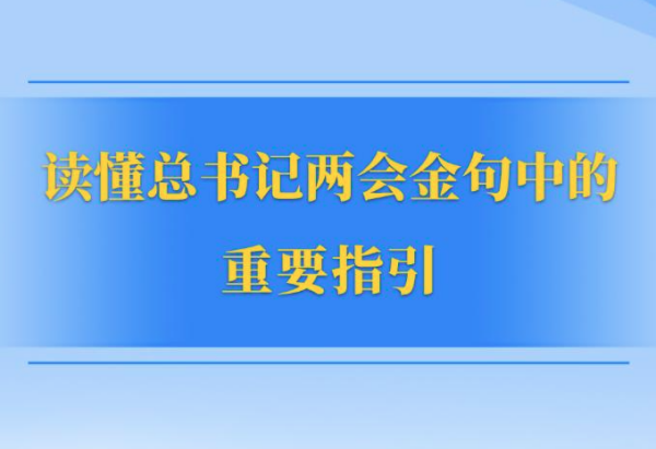 两会第一观察 | 读懂总书记两会金句中的重要指引